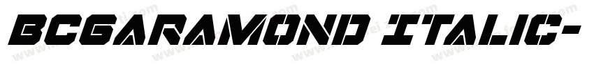 BCGaramond Italic字体转换